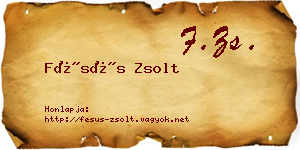 Fésüs Zsolt névjegykártya