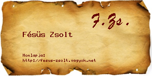 Fésüs Zsolt névjegykártya