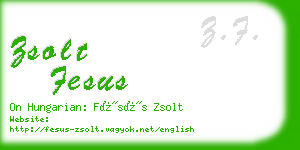 zsolt fesus business card